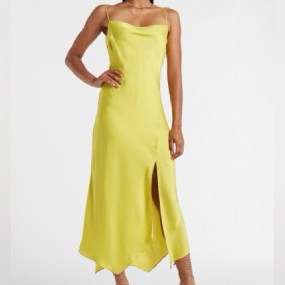 Express Yellow Sleeveless Dress